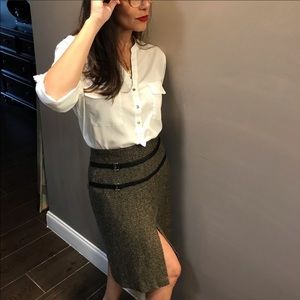 Classic Willi Smith Italian Tweed Pencil Skirt
